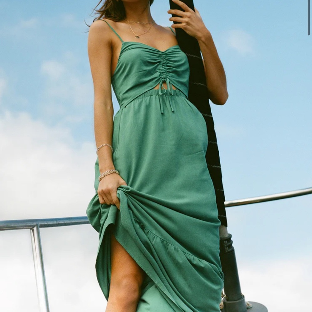 Z supply botanical green winslet maxi dress